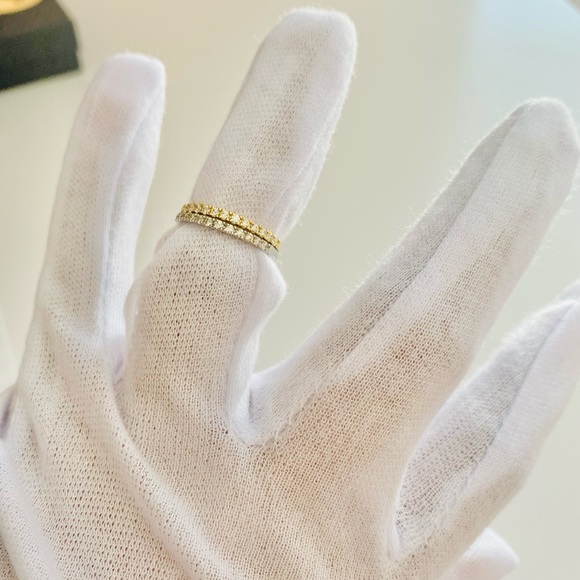 Sold on IG Half eternity ring 18K; 0.15ct (12 natural dia) - Picture 3 of 14